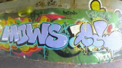 Another giant MOWS tag and there above it a Binty Bing signature. Cooperation or war?