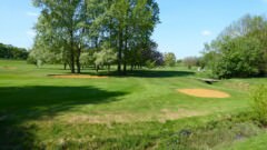Bunkers and ditches to enhace the golfing experience.