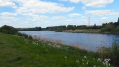 Looking across the reservoir from close to where the further bridge takes you. The Express Lift Tower can be seen in the distance.